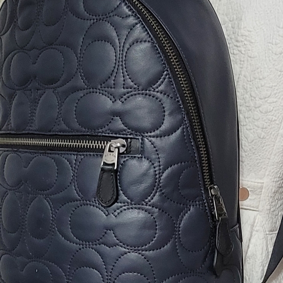 Coach Signature Leather Designer BACKPACK bag - Picture 2 of 11